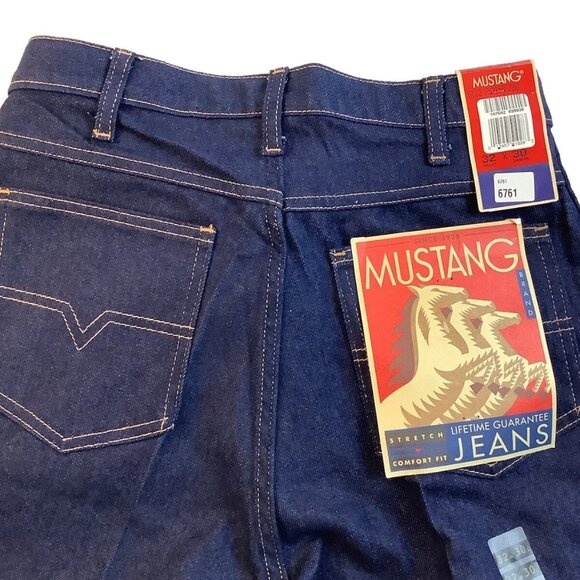 NWT Mustang Blue Straight Leg Denim Jeans Mens Size 32x30 - Picture 3 of 11